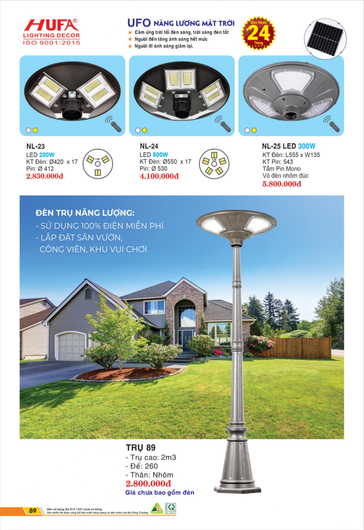 Bảng giá đèn LED HUFA 2026